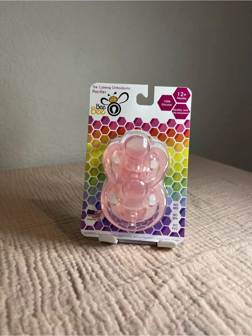 Pink Silicone Pacifiers – Pack of 2 (12+ Months)